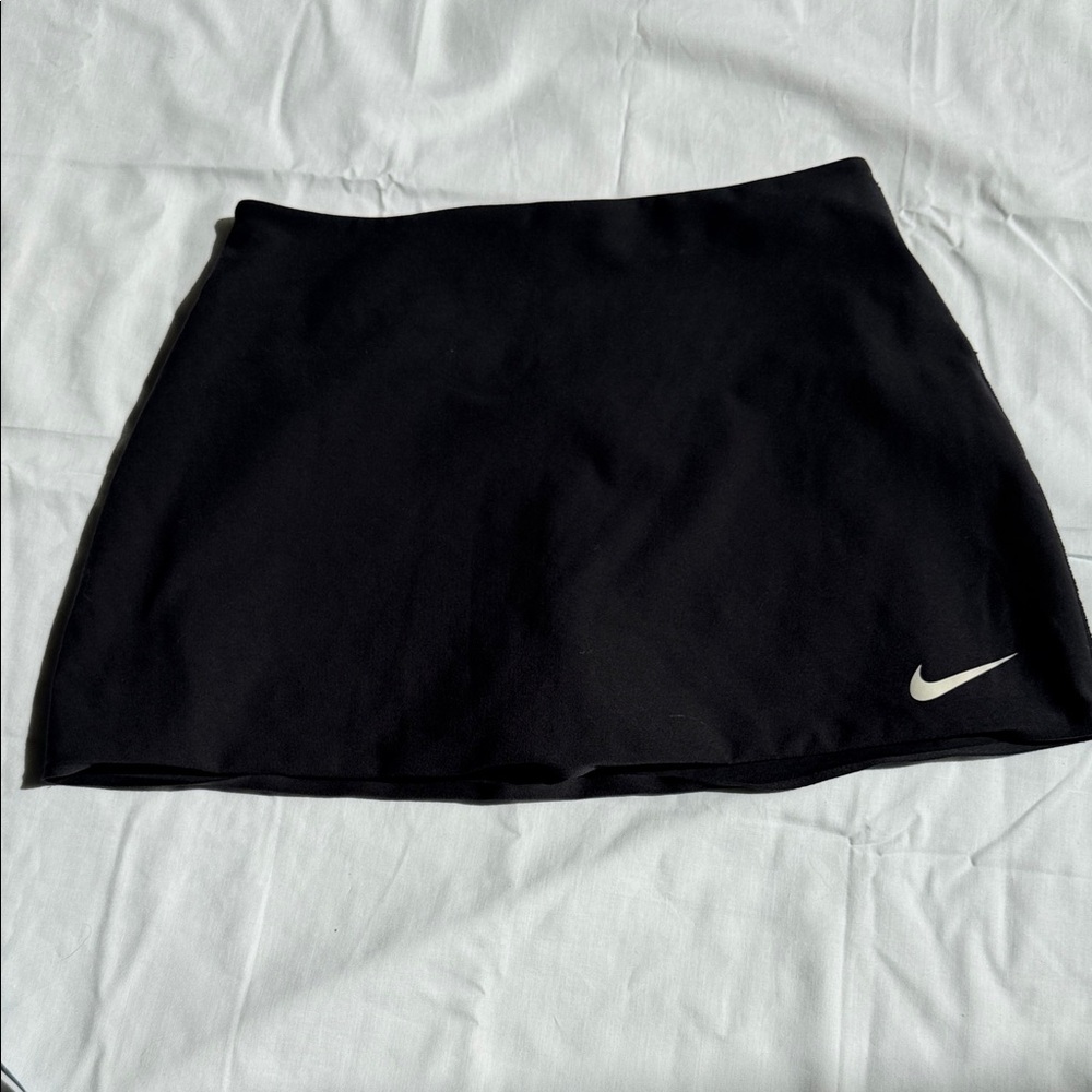 Nike Black Tennis Skirt with White Logo. Size S.
